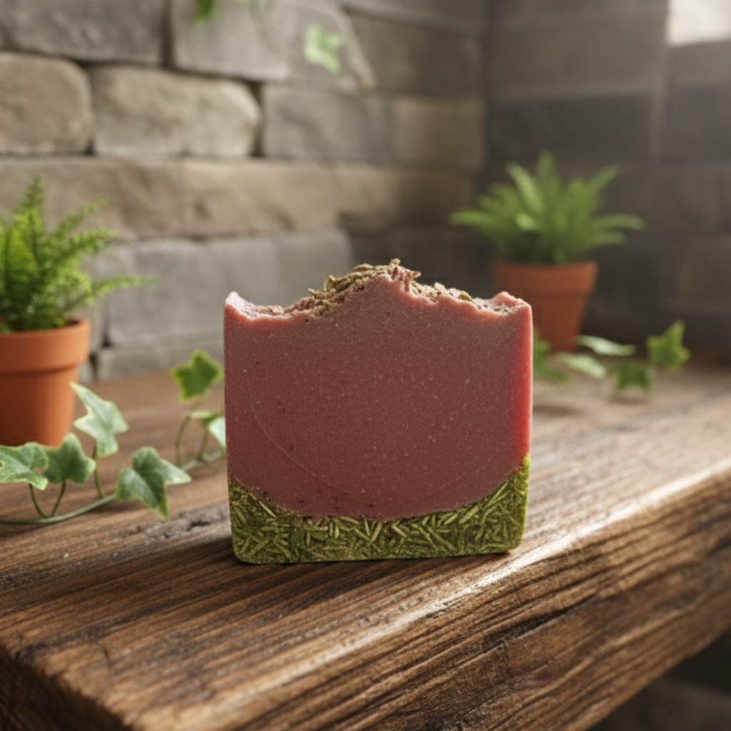 Jabones artesanales naturales con aceites esenciales e infusiones de plantas para uso facial o corporal