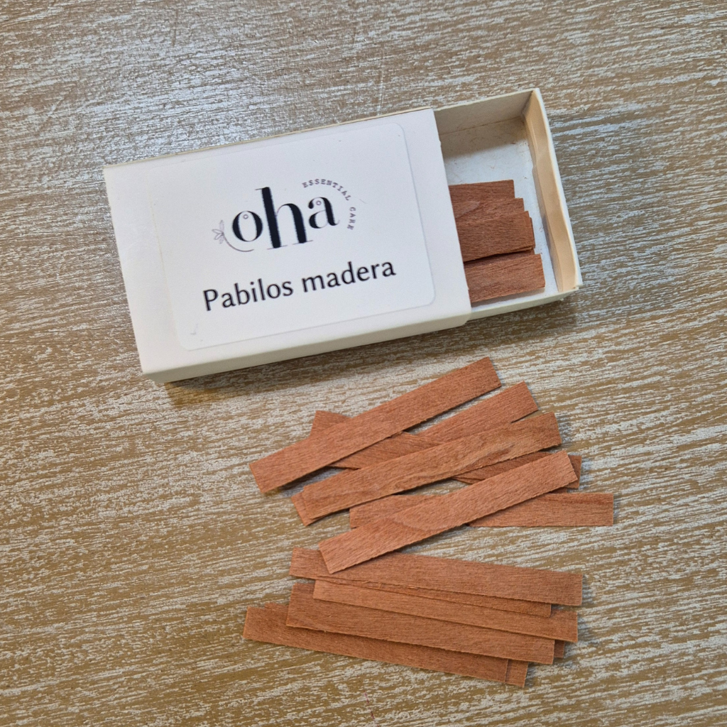 Pabilos de madera para velas de cera perlada