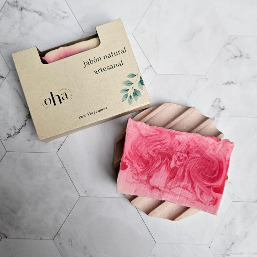 Kit jabón natural 120 gr y jabonera concreto