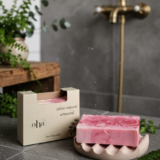 Kit jabón natural 120 gr y jabonera concreto